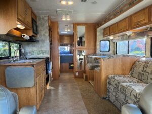 A view of the inside of an rv.