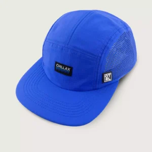 A blue hat with an image of the word " dallas ".
